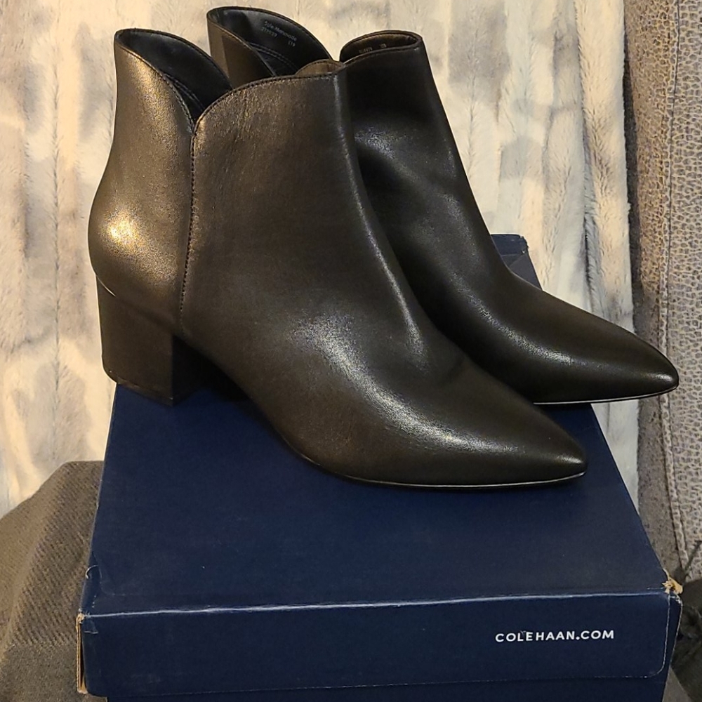 Black Leather (soft leather) boots